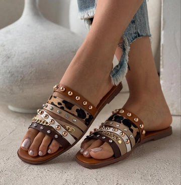 Studded Glam Slides SG-049