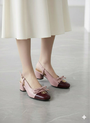 Two-Tone Slingback Pumps SG-H37