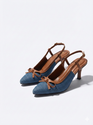 Blue Jean Bow Heels H-018