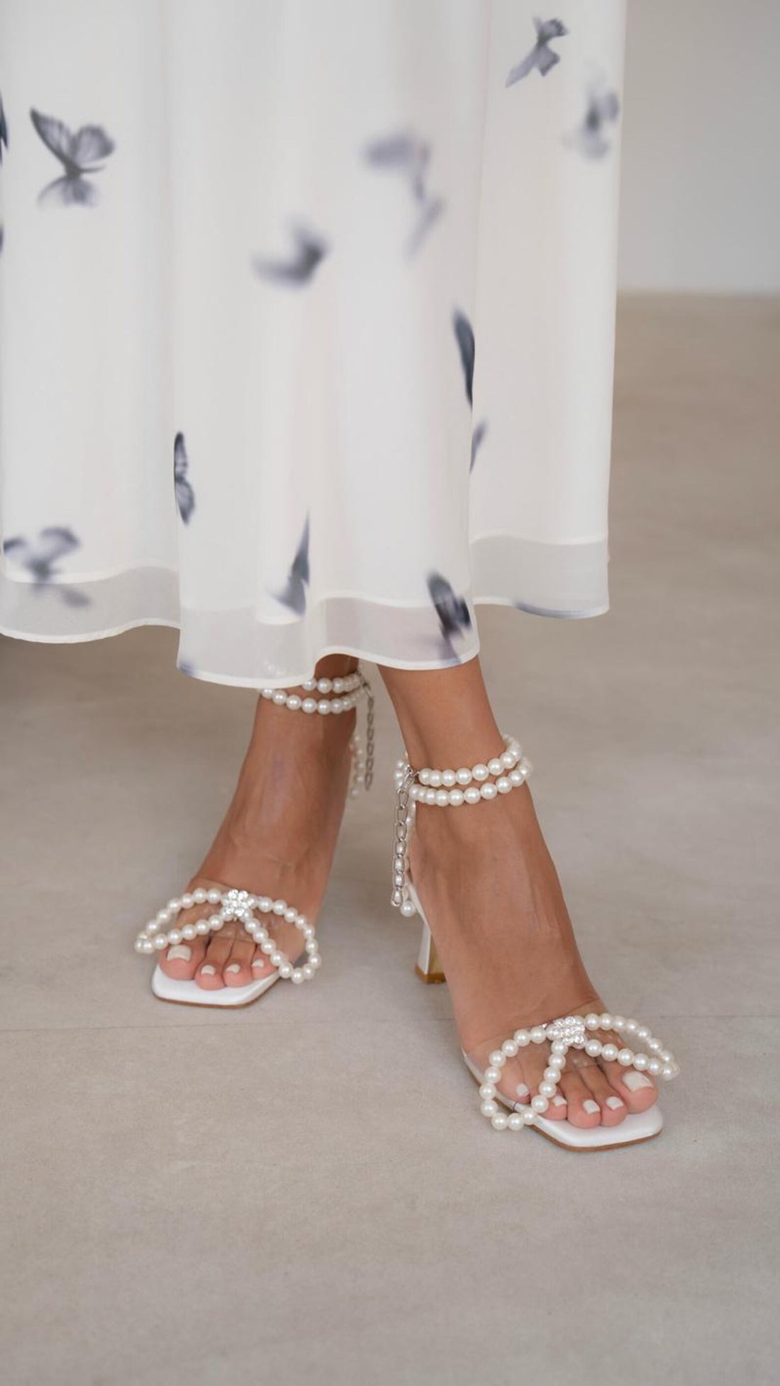 Pearl Satin Bridal Heels SG-039