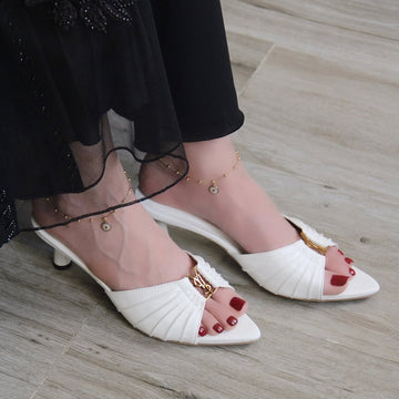 YSL Allure Heels WHITE H-002