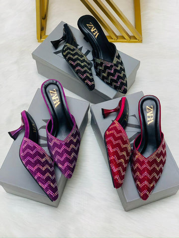 Sparkle Kitten Mules SG-061