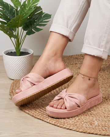 GULUNA SUEDE KNOT WEDGES SG-062