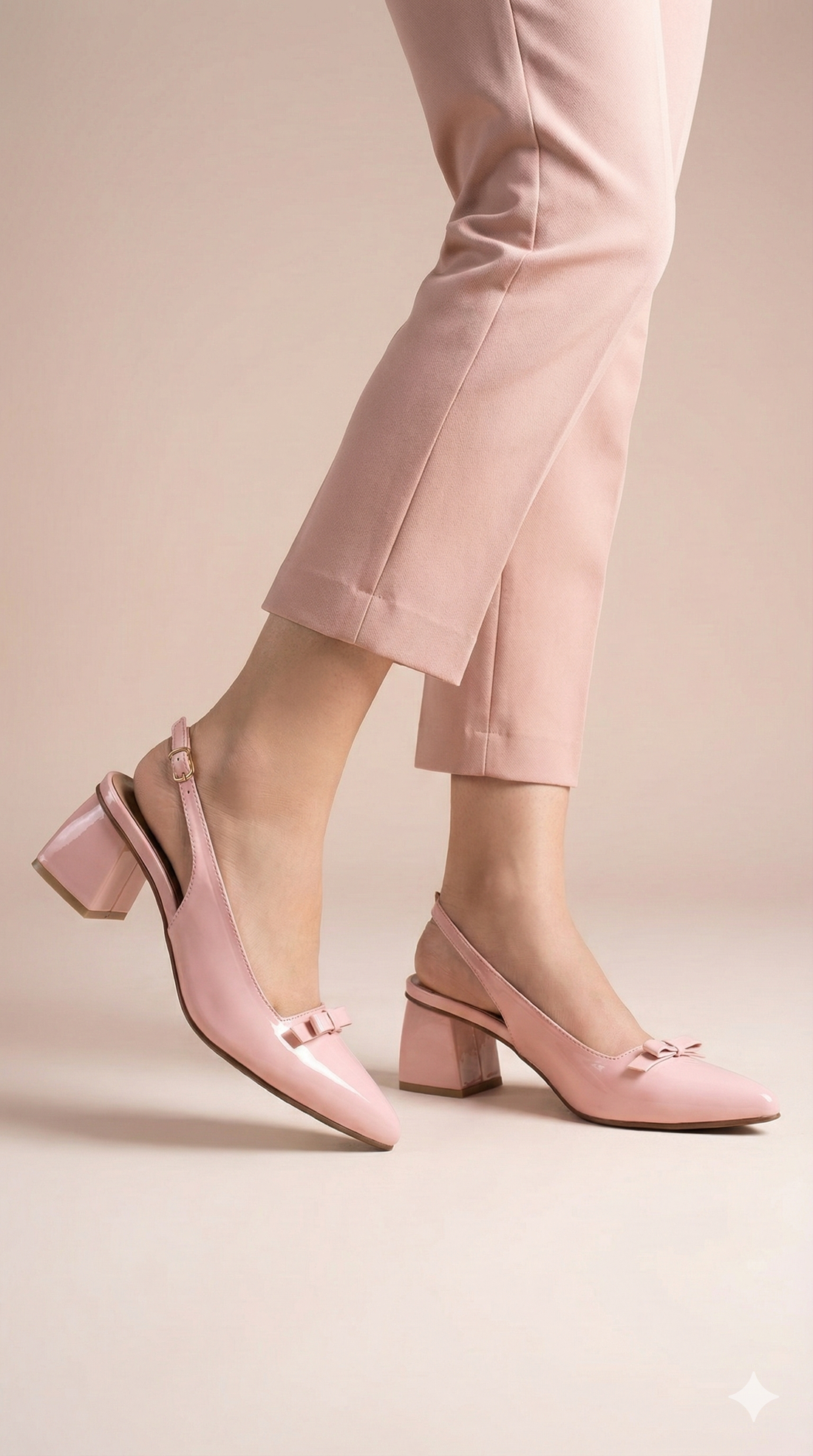 Elise Block Heel PINK H-006