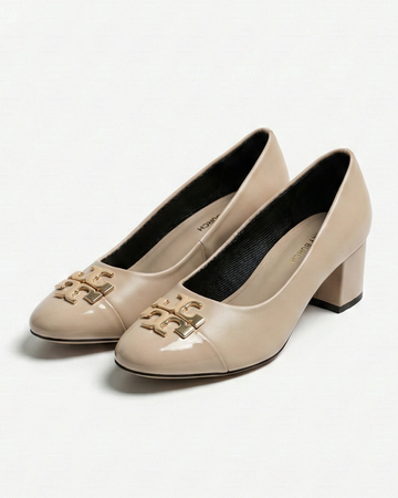 Emblem Block Heel WHITE SG-051