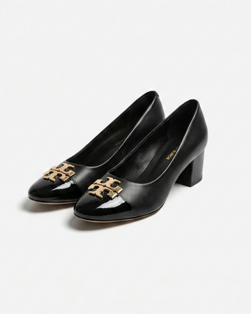 Emblem Block Heel BLACK SG-051