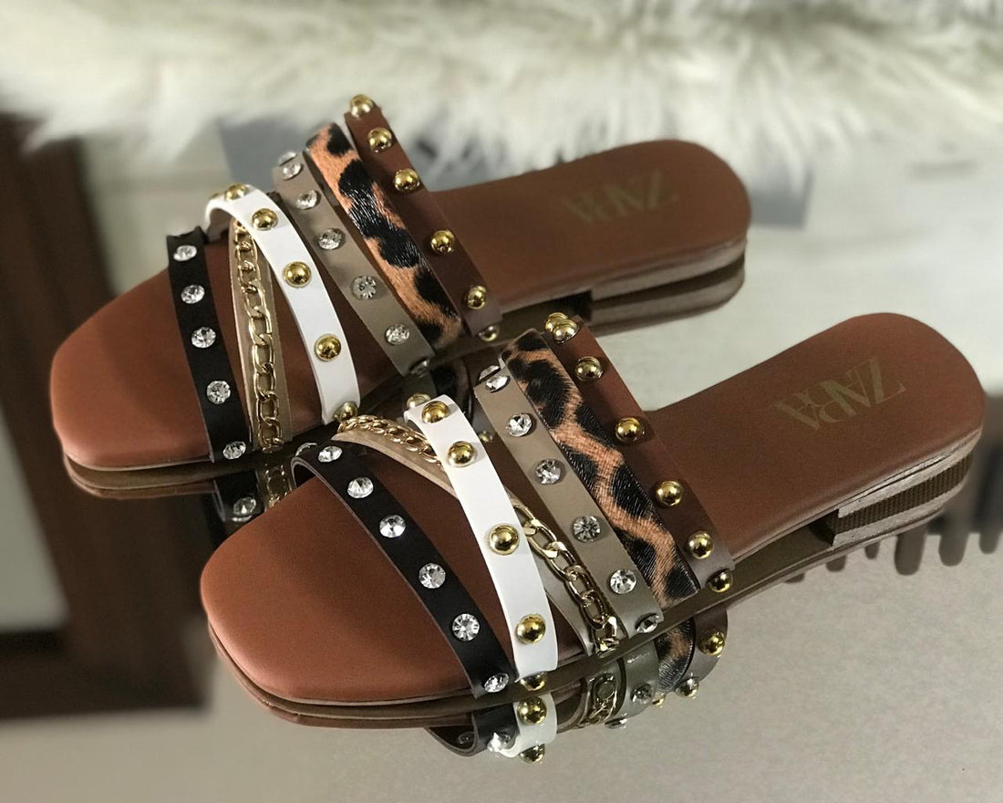 Studded Glam Slides SG-049