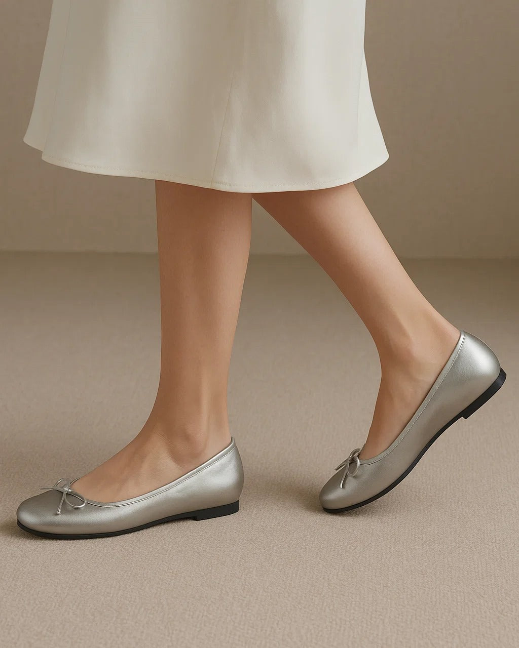 Daisy Bow Pumps SILVER SG-066